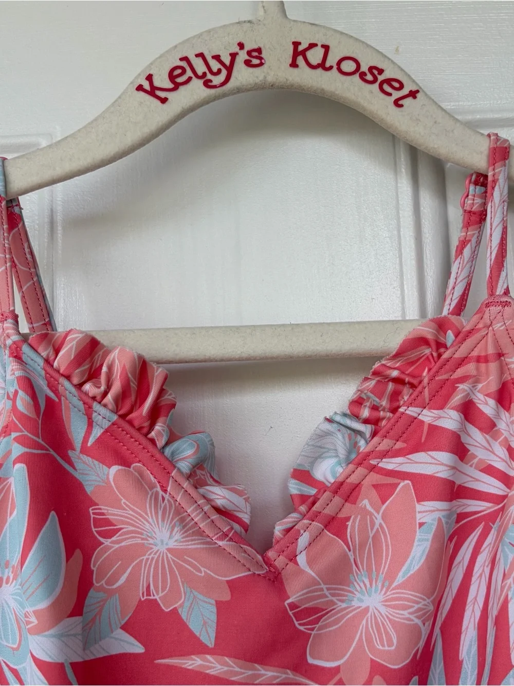 •Roxy Girl• Tropical Floral One-Piece Swimsuit – Size 8